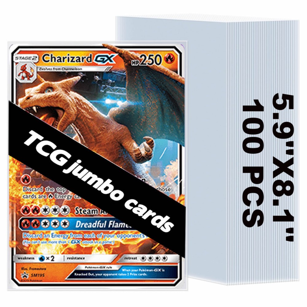 Collector Card Sleeve - 50–250 Stück transparente Jumbo-Kartenhüllen, 15 x
