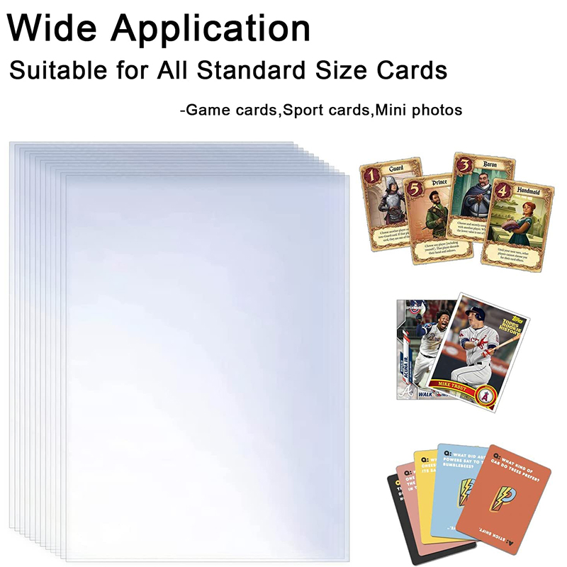 Collector Card Sleeve - 200 Stück transparente Spielkartenhülle, transparente Schutzhülle,