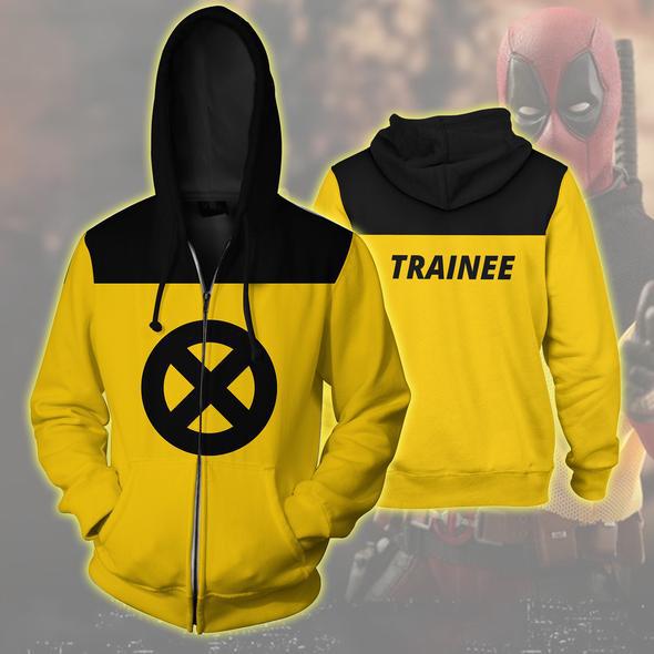 Anime Merchandise Jacket - Deadpool 2 Gelbe 3D-gedruckte Kapuzen-Sweatshirt-Jacke mit